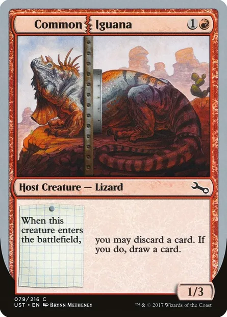 Common Iguana, carte Magic UST 79 — extension Unstable