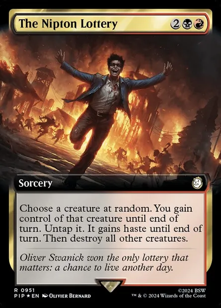 The Nipton Lottery, Magic card PIP 951 — Fallout set