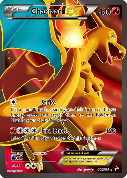 Charizard EX, Pokémon card FLF 100 — Flashfire set