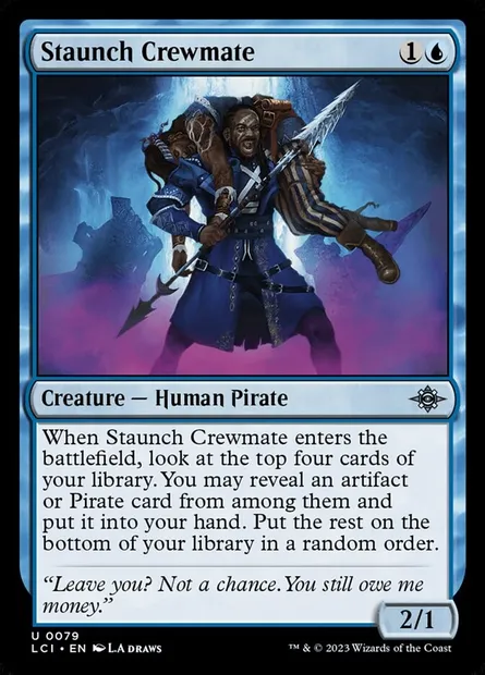 Staunch Crewmate, Magic card LCI 79 — The Lost Caverns of Ixalan set