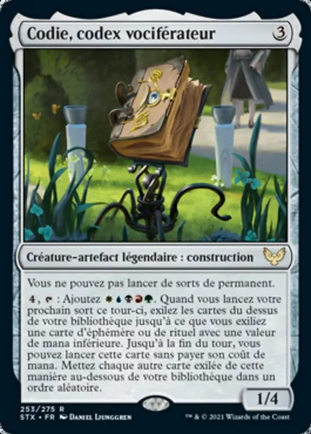 Codie, codex vociférateur, carte Magic STX 253 — extension Strixhaven: l'Académie des Mages