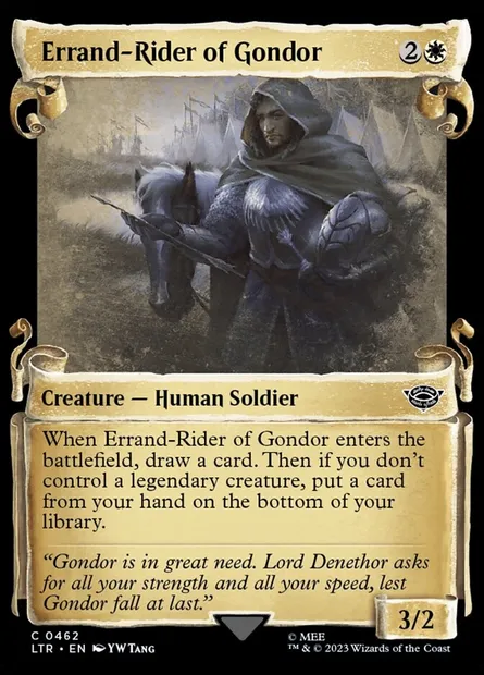 Messager du Gondor, carte Magic LTR 462 — extension Le Seigneur des Anneaux : chroniques de la Terre du Milieu