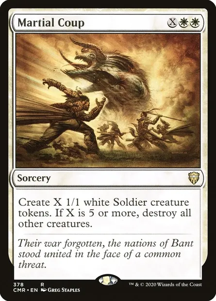 Martial Coup, Magic card CMR 378 — Commander Legends set