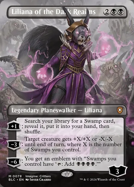 Liliana of the Dark Realms, Magic card BLC 78 — Bloomburrow Commander set