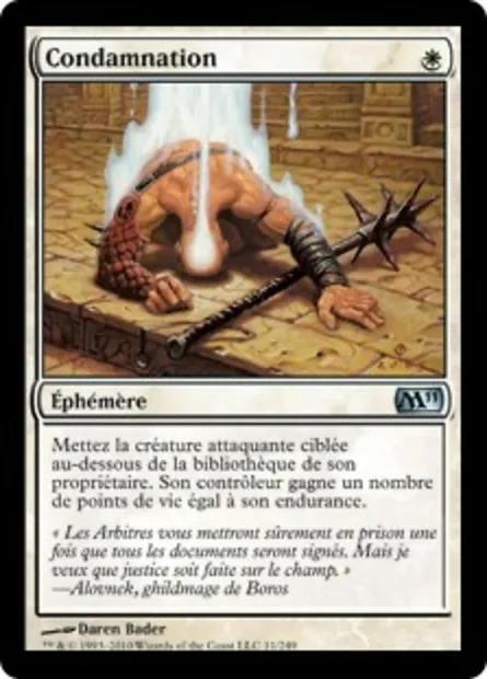 Condamnation, carte Magic M11 11 — extension Magic 2011