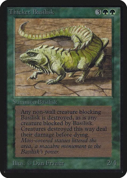 Thicket Basilisk, Magic card LEA 218 — Limited Edition Alpha set