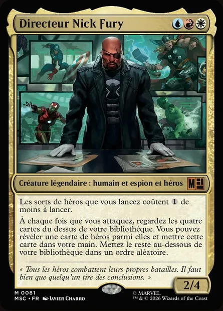 Directeur Nick Fury, carte Magic MSC 81 — extension Marvel Super Heroes Commander