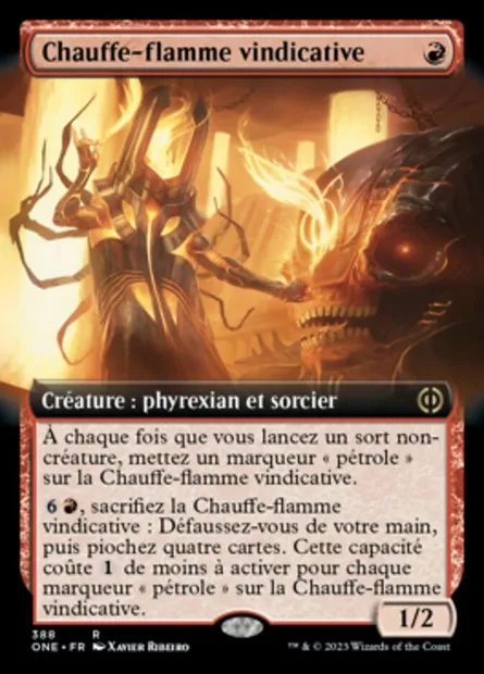 Chauffe-flamme vindicative, carte Magic ONE 388 — extension Tous Phyrexians