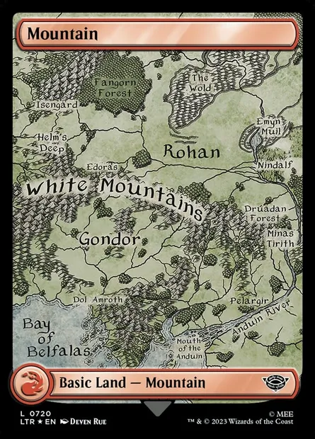 Mountain, Magic card LTR 720 — The Lord of the Rings: Tales of Middle-earth set