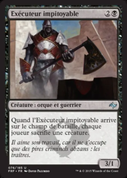 Exécuteur impitoyable, carte Magic FRF 76 — extension Destin reforgé
