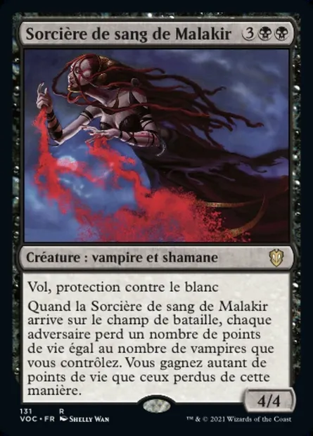Sorcière de sang de Malakir, carte Magic VOC 131 — extension Crimson Vow Commander