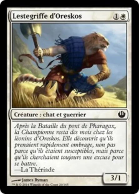 Lestegriffe d'Oreskos, carte Magic JOU 20 — extension Incursion dans Nyx