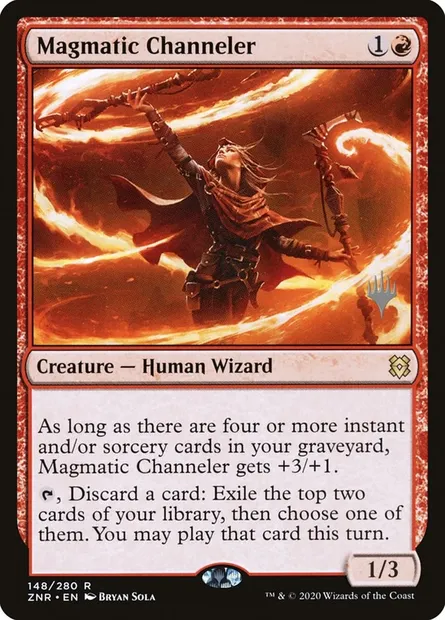 Canaliseuse magmatique, carte Magic PZNR 148p — extension Zendikar Rising Promos