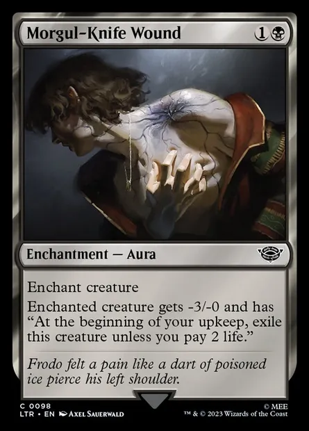 Morgul-Knife Wound, Magic card LTR 98 — The Lord of the Rings: Tales of Middle-earth set