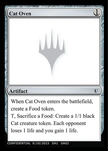 Cat Oven, Magic card UNK UA02a — Unknown Event set