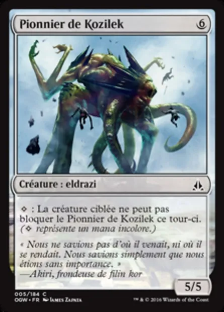 Pionnier de Kozilek, carte Magic OGW 5 — extension Le serment des Sentinelles