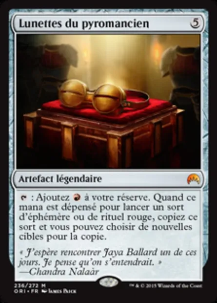 Lunettes du pyromancien, carte Magic ORI 236 — extension Magic Origines