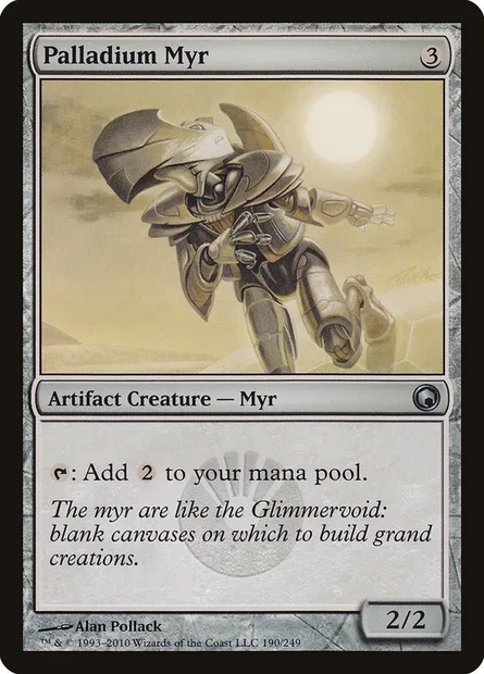 Palladium Myr, Magic card SOM 190 — Scars of Mirrodin set
