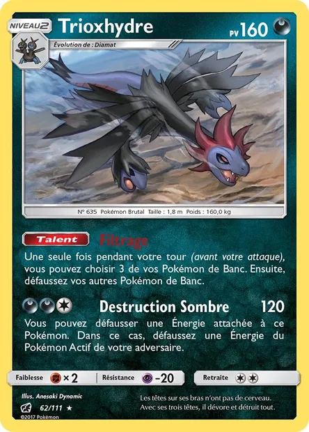Trioxhydre, carte Pokémon CIN 62 — extension Invasion Carmin