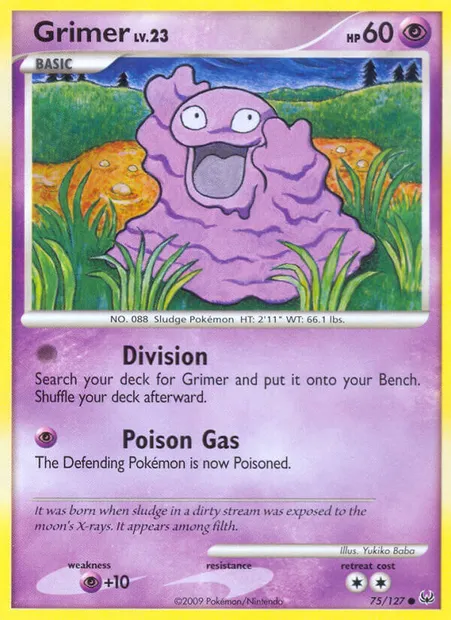 Grimer, Pokémon card PL 75 — Platinum set