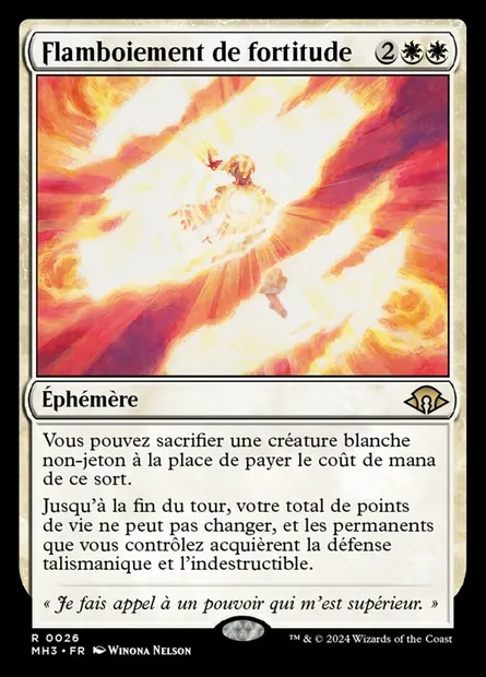 Flamboiement de fortitude, carte Magic MH3 26 — extension Modern Horizons 3