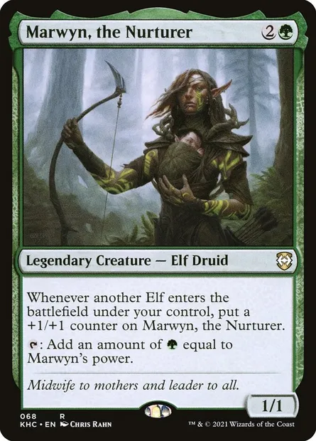 Marwyn, the Nurturer, Magic card KHC 68 — Kaldheim Commander set