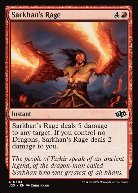 Sarkhan's Rage, Magic card J25 594 — Foundations Jumpstart set