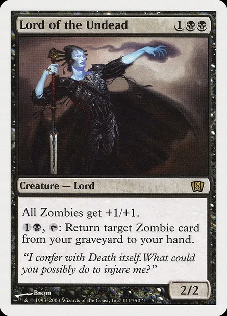 Seigneur des mort-vivants, carte Magic 8ED 141 — extension Huitième Edition
