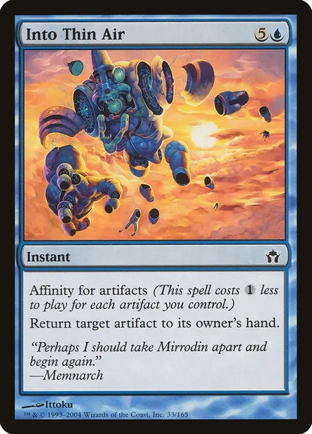 Into Thin Air, Magic card 5DN 33 — Fifth Dawn set