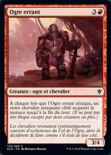 Ogre errant, carte Magic ELD 132 — extension Throne of Eldraine