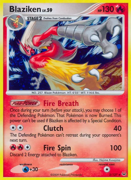 Blaziken, Pokémon card PL 3 — Platinum set