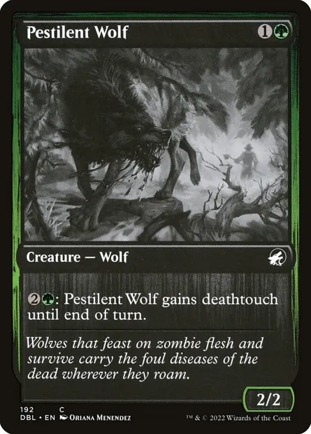 Pestilent Wolf, Magic card DBL 192 — Innistrad: Double Feature set