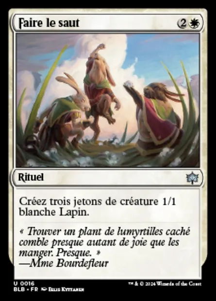 Faire le saut, carte Magic BLB 16 — extension Bloomburrow