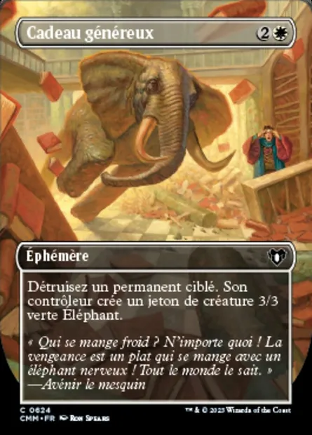 Cadeau généreux, carte Magic CMM 624 — extension Commander Masters