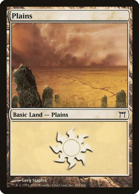 Plains, Magic card CHK 289 — Champions of Kamigawa set