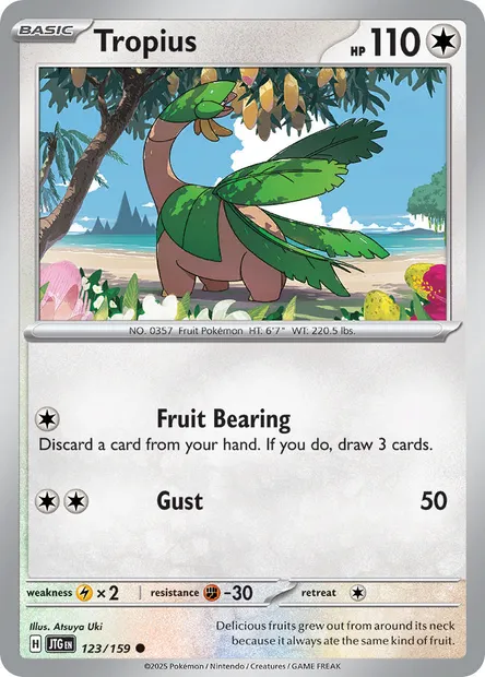 Tropius, Pokémon card JTG 123 — Journey Together set