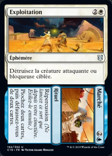 Exploitation // Marché, carte Magic C19 192 — extension Commander 2019