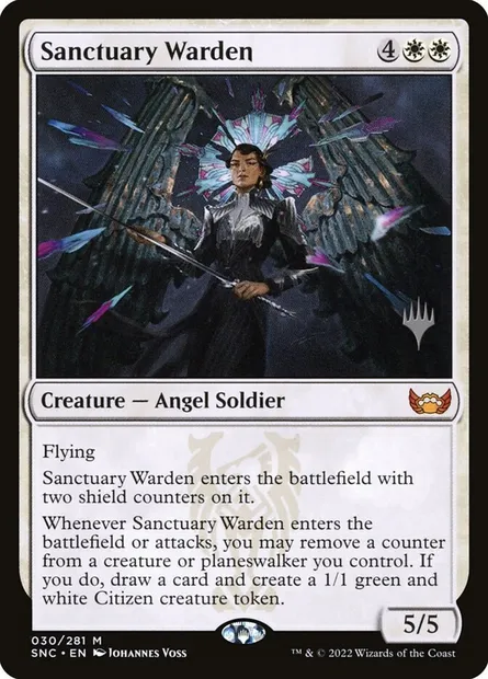 Sanctuary Warden, Magic card PSNC 30p — Streets of New Capenna Promos set