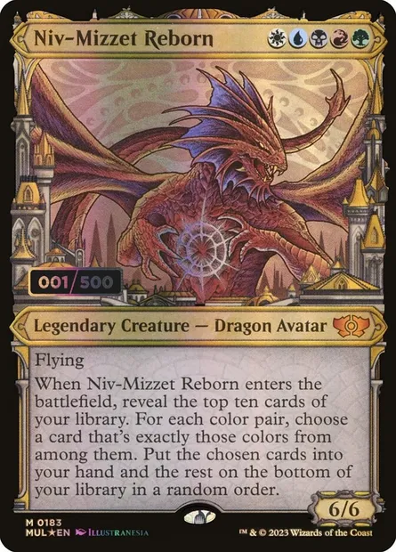 Niv-Mizzet Reborn, Magic card MUL 183z — Multiverse Legends set