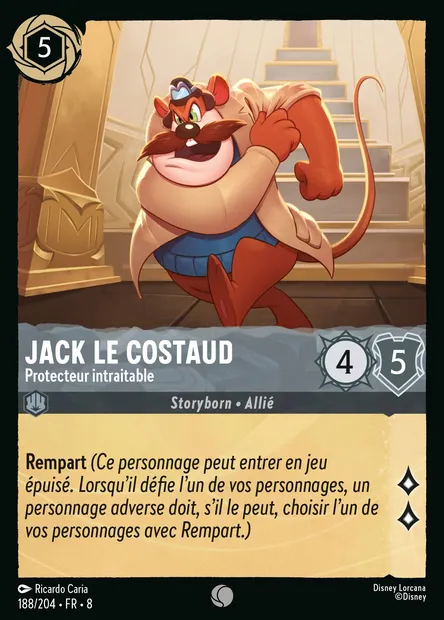 Jack le Costaud - Protecteur intraitable, carte Disney Lorcana CH8-188 — extension Le Règne de Jafar