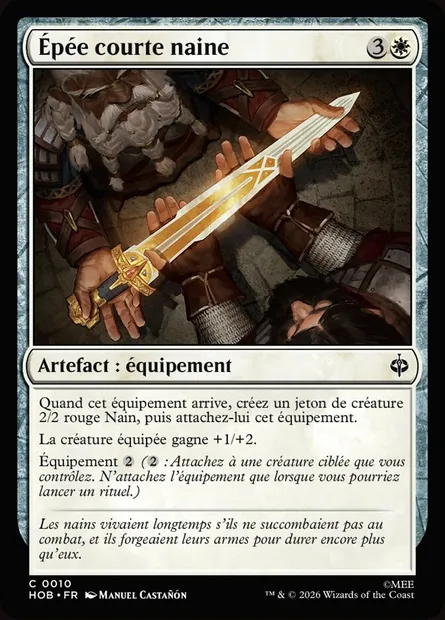 Épée courte naine, carte Magic HOB 10 — extension The Hobbit