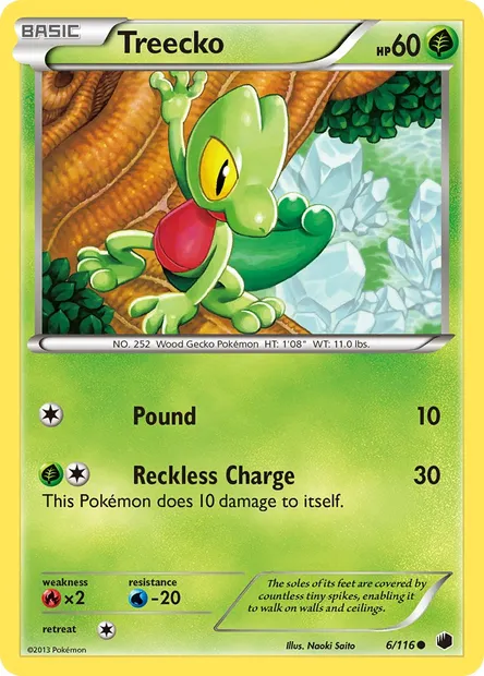 Treecko, Pokémon card PLF 6 — Plasma Freeze set