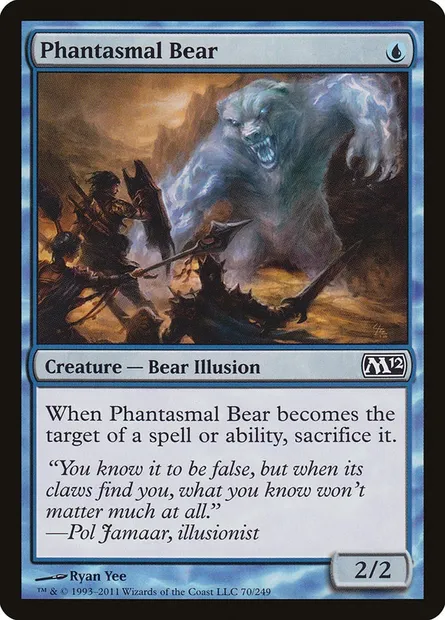 Phantasmal Bear, Magic card M12 70 — Magic 2012 set