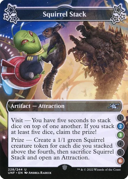 Squirrel Stack, carte Magic UNF 228a — extension Unfinity