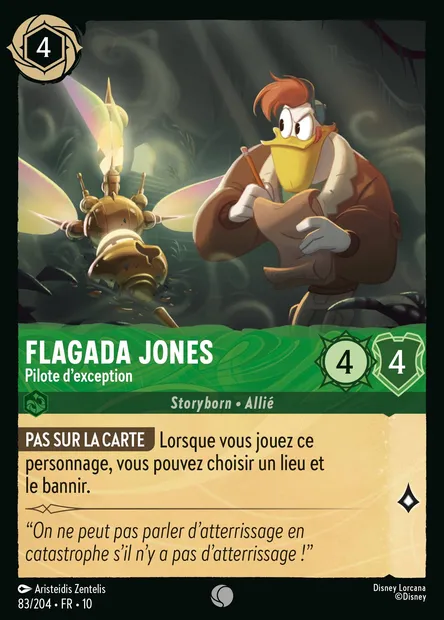 Flagada Jones - Pilote d'exception, carte Disney Lorcana CH10-083 — extension Lueurs dans les Profondeurs