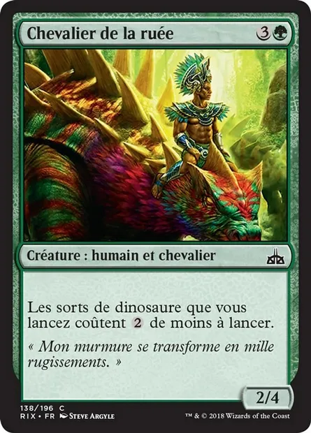 Chevalier de la ruée, carte Magic RIX 138 — extension Les combattants d'Ixalan