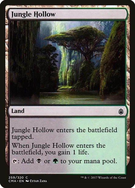 Jungle Hollow, Magic card CMA 259 — Commander Anthology set