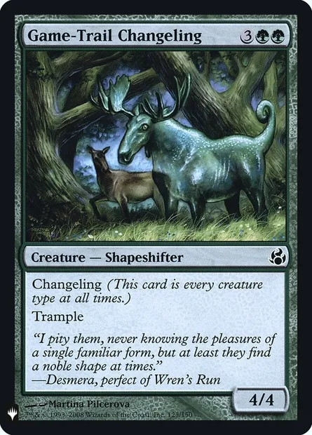 Game-Trail Changeling, Magic card PLST MOR-123 — The List set