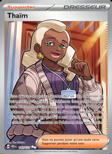 Thaïm, carte Pokémon PRE 143 — extension Évolutions Prismatiques
