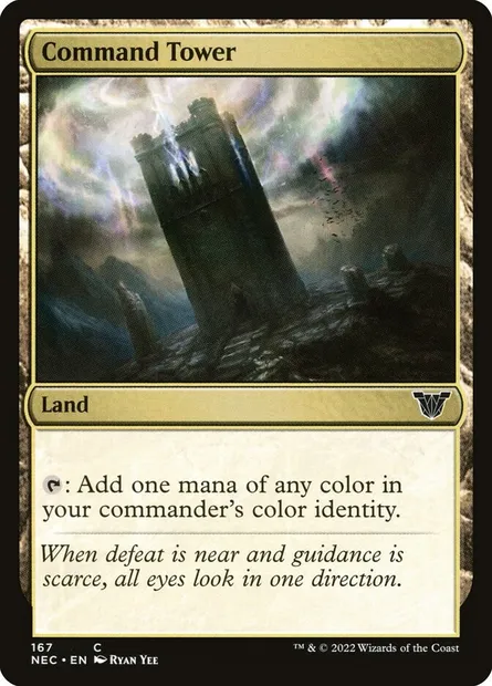 Command Tower, Magic card NEC 167 — Neon Dynasty Commander set